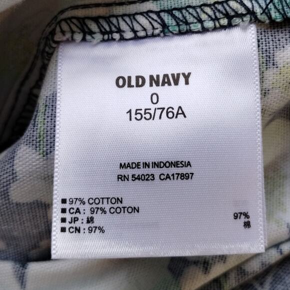 A Old Navy Women's Blue Floral Strapless A Line Fit & Flare Canvas Dress Size 0 - Picture 5 of 13